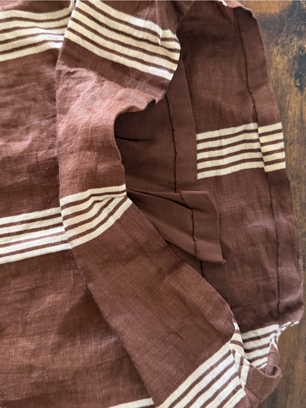Rag & Bone Women's Brown Olivia Stripe Linen & Silk Pants Medium - Picture 7 of 10